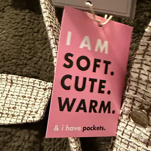 Cozy Brown Sherpa Tweed Jacket NEW S/M - Picture 8 of 9